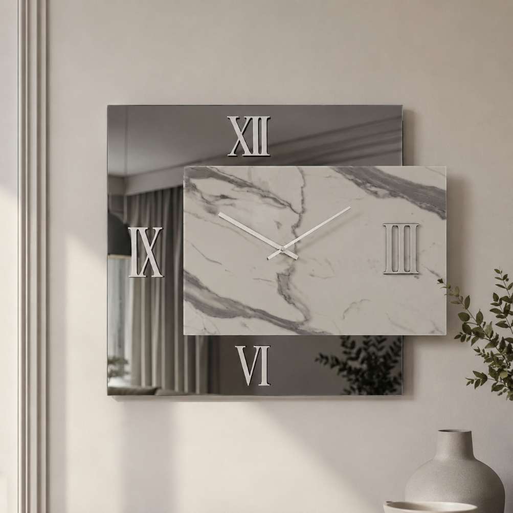 Orologio da parete Mirka in specchio e laminato1