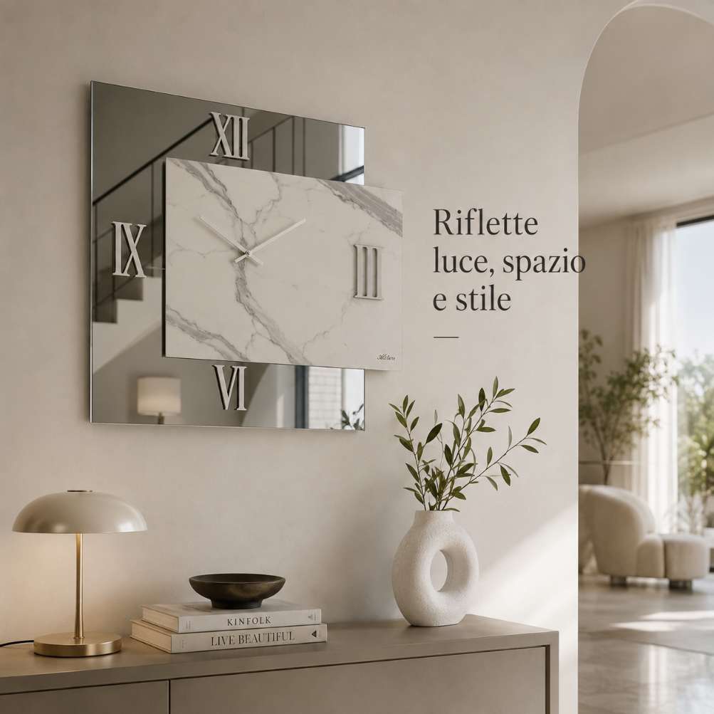 Orologio da parete Mirka in specchio e laminato4
