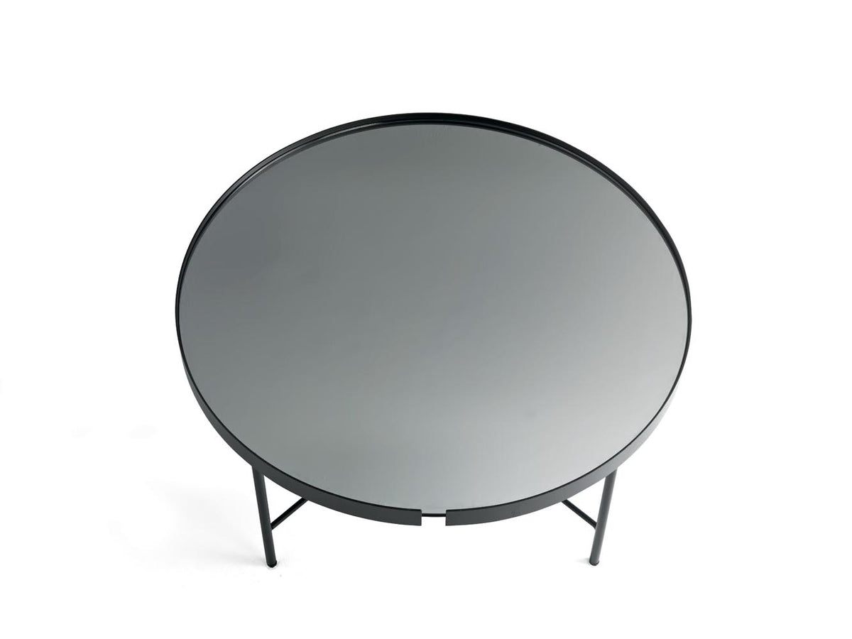CHRIS _ nero specchio corten Ø 80 cm dall'alto