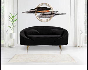 IVANO 3 POSTI OSLO C:CUSCINI NERO CM 185X84X68