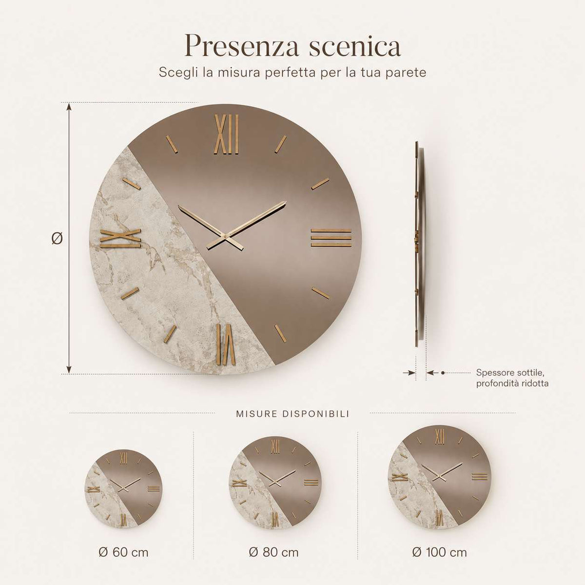 Orologio da parete Arcadia 2 colore Bronzo5