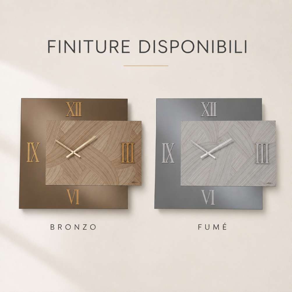 Orologio da parete Mirka colore Bronzo e Fumè5