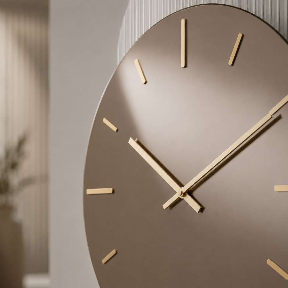 Orologio da parete Ondalux colore Bronzo e Fumè2