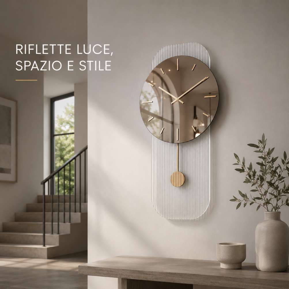 Orologio da parete Ondalux colore Bronzo e Fumè4