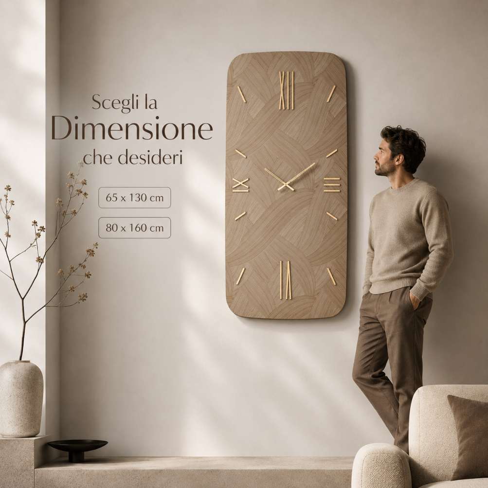 Orologio modello CRISMA MAX sagomato da parete in CRISMA (65 x 130cm : 80 X 160cm)3