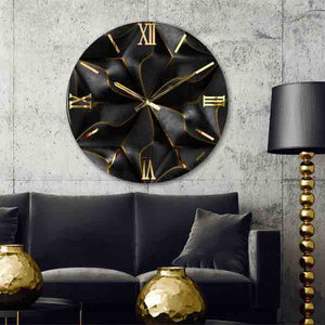 OrologioNero inserti oro
