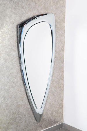 Specchio Scudo argento da parete
