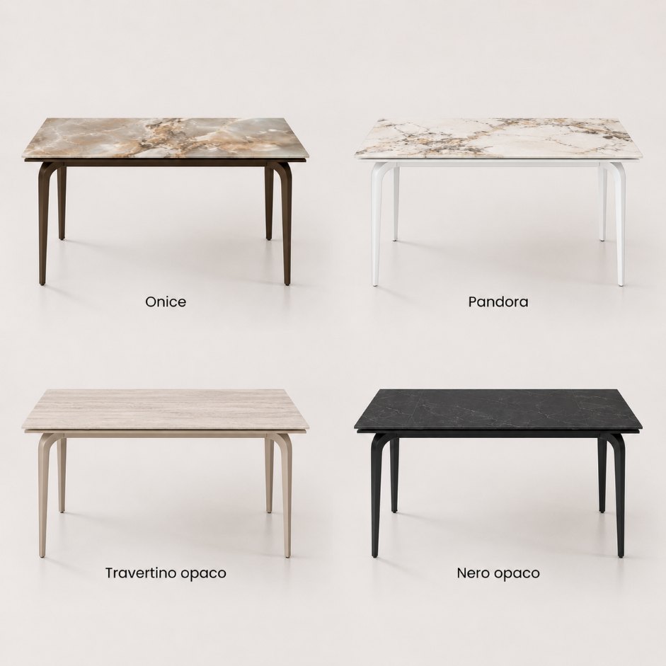 Tavolo Felix allungabile in pietra elegante fcs-design1