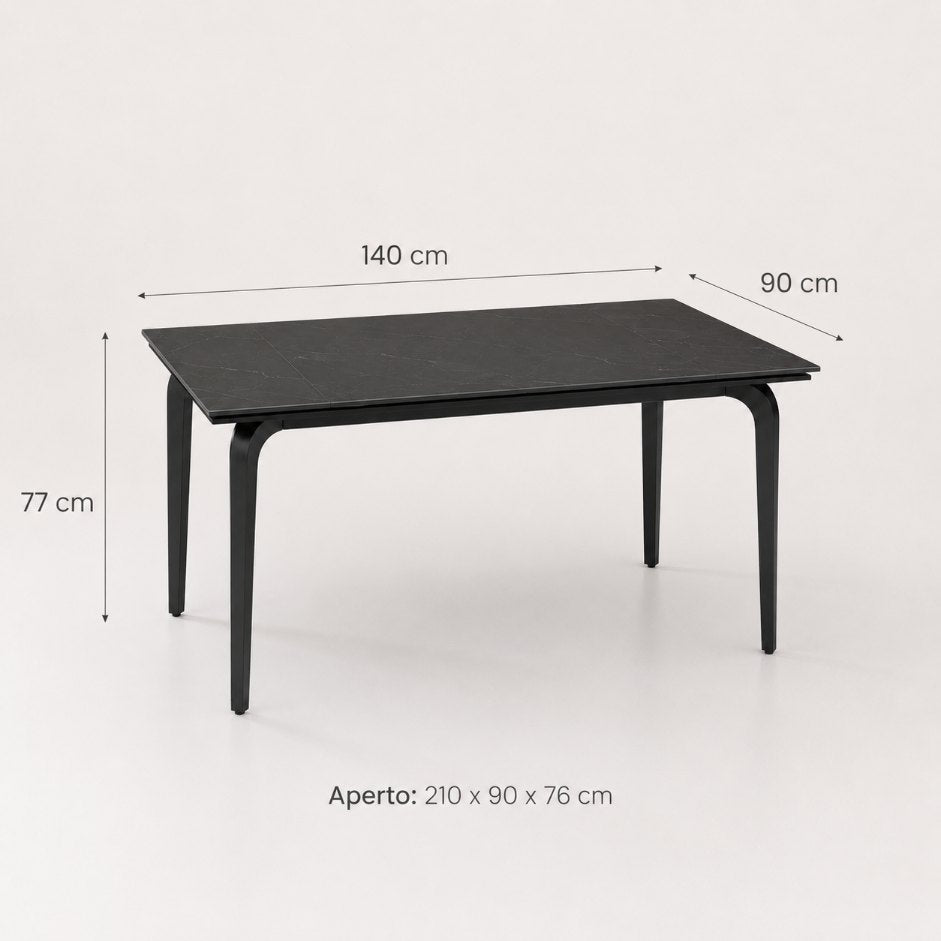 Tavolo Felix allungabile in pietra elegante fcs-design2