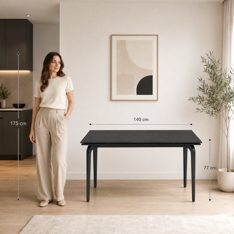Tavolo Felix allungabile in pietra elegante fcs-design5