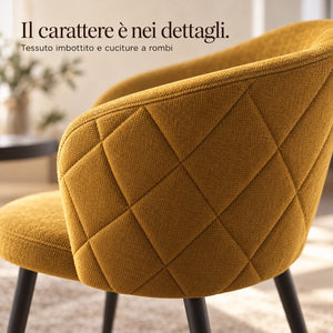 Sedia rumble - In tessuto stile poltroncina da tavolo