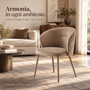Sedia rumble - In tessuto stile poltroncina da tavolo