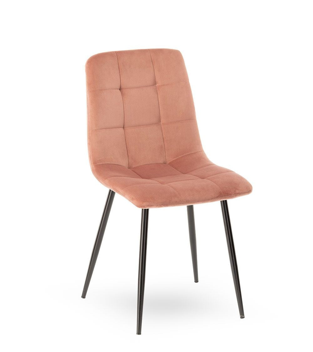 chaise-manta-velours-rose-poudre