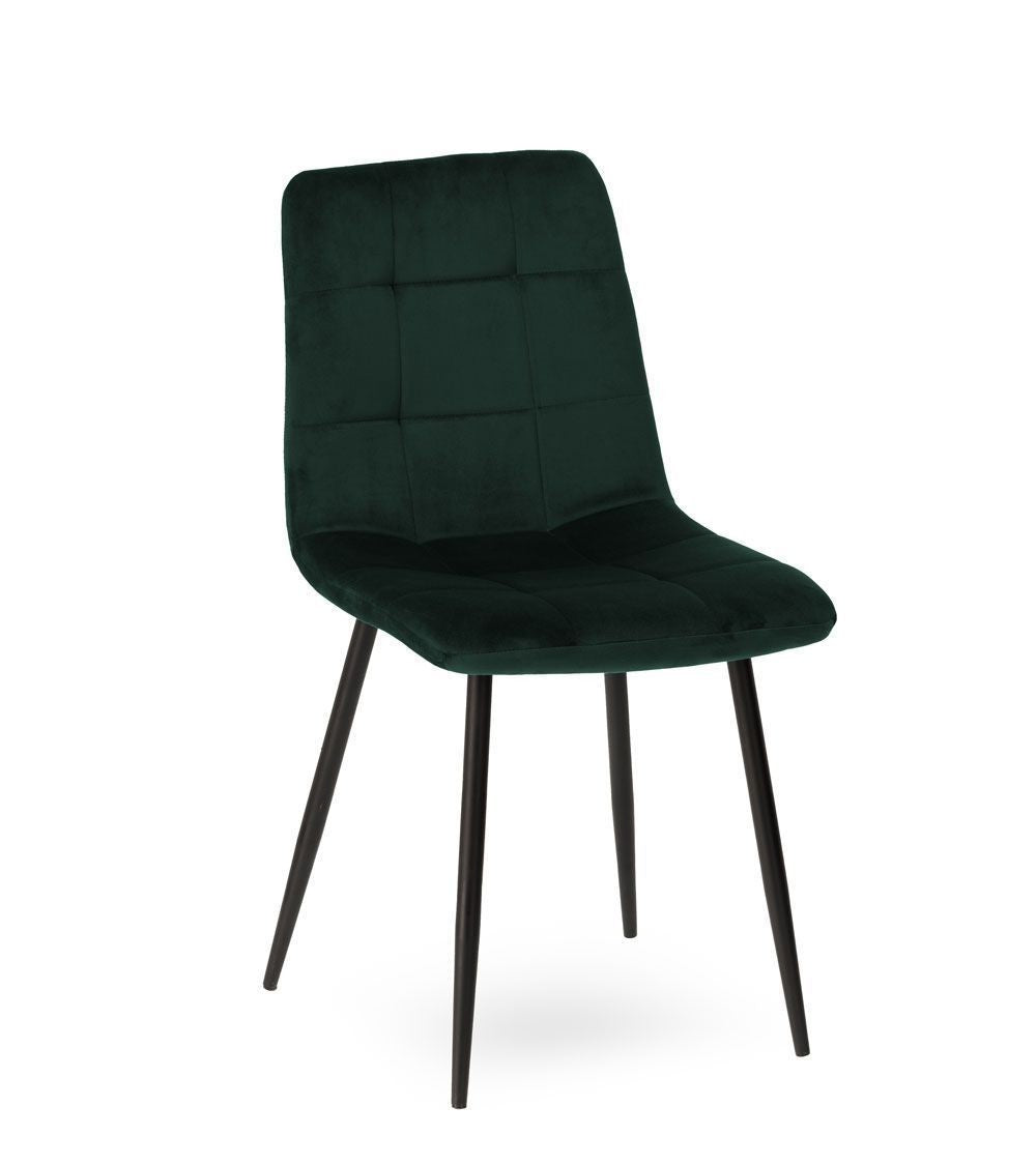 chaise-manta-velours-vert-empire