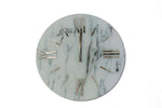 orologio in vetro effetto marmo grigio