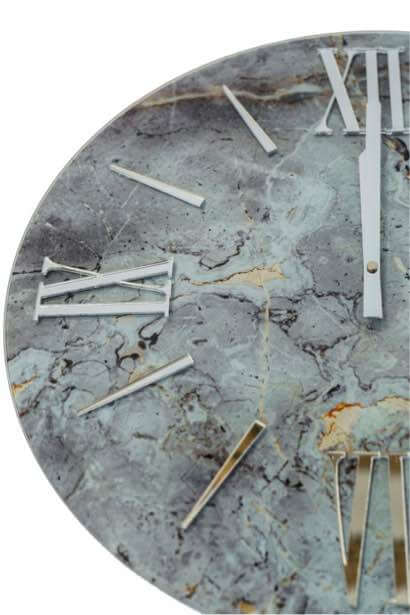 orologio in vetro effetto marmo grigio lancette silver (2)