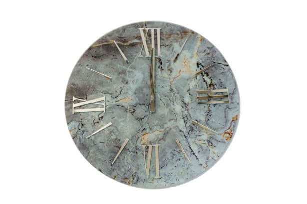 orologio in vetro effetto marmo grigio lancette silver (3)