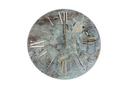 orologio in vetro effetto marmo grigio lancette silver (3)