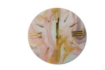 orologio in vetro effetto marmo rosa lancette oro