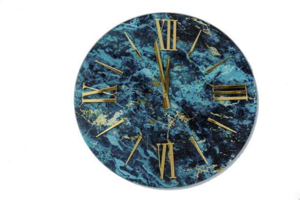 orologio in vetro effetto oceano