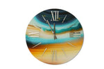 orologio in vetro effetto pianeta lancette silver