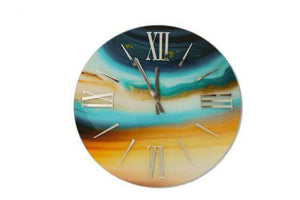 orologio in vetro effetto pianeta lancette silver