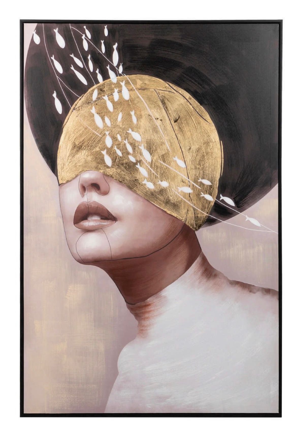 quadro donna benda oro