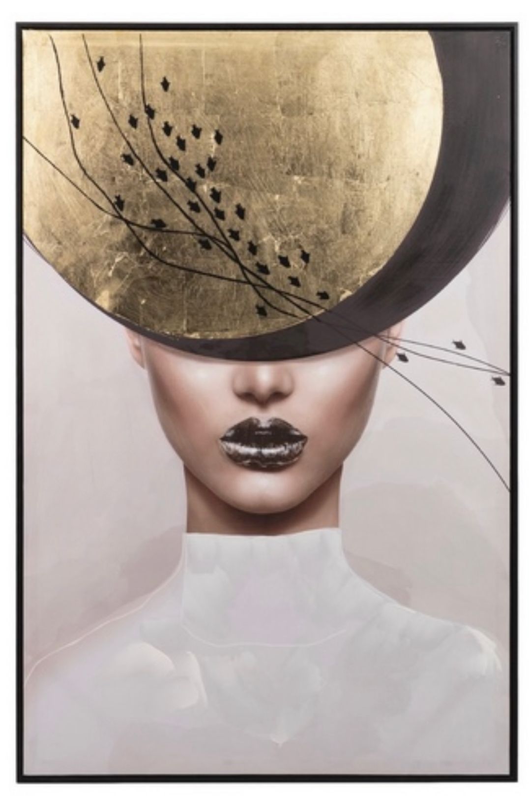quadro donna cappello oro