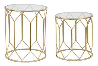 tavolini gold coppia