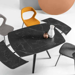 tavolo Sing allungabile con meccanismo a rotazione misura 120cm x 76h