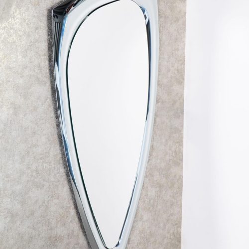 Specchio Scudo argento da parete