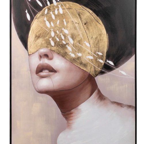 quadro donna benda oro