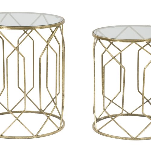 TAVOLINETTI TUNISI COPPIA CM Ø 42X53-38X47