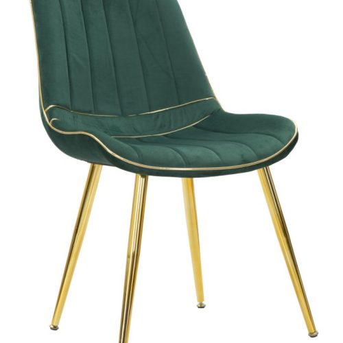 SEDIA PARIS VERDE/GOLD SET 2 PZ CM 51X59X79