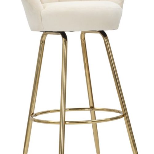 SGABELLO BAR VIENNA CREMA CM 55X53X110 (ALTEZZA SEDUTA 88 CM)