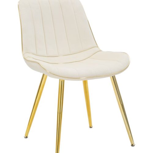 SEDIA PARIS CREMA/GOLD SET 2 PZ CM 51X59X79