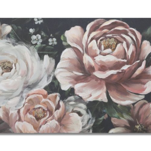 DIPINTO SU TELA RED FLOWY -B- CM 120X3,7X60