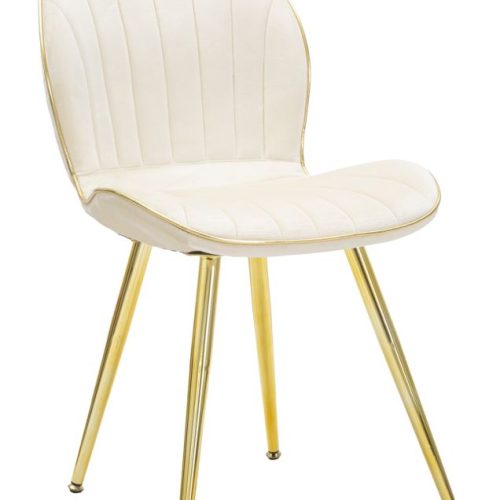 SEDIA PARIS SPACE CREMA /GOLD SET 2 PZ CM 46X58X77