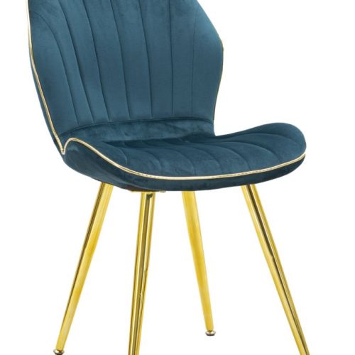 SEDIA PARIS SPACE OTTANIO/GOLD SET 2 PZ CM 46X58X77