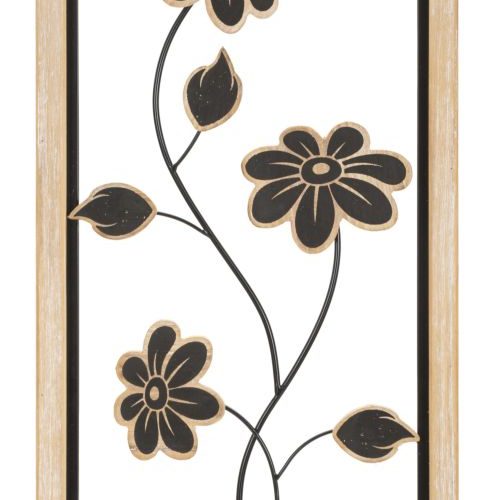 PANNELLO IN FERRO E LEGNO GIRISH -B- CM 30X2,5X60