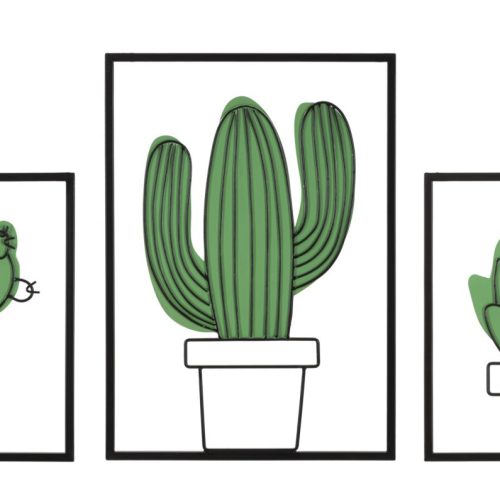 PANNELLO DA MURO CACTUS SET 3PZ 33X1,3X46,5-33X1,3X33