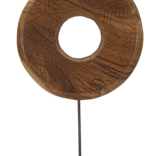SCULTURA DORAT IN TEAK RICICLATO CM 35X10X58 (PEZZI UNICI - NON RIP. IN SERIE)
