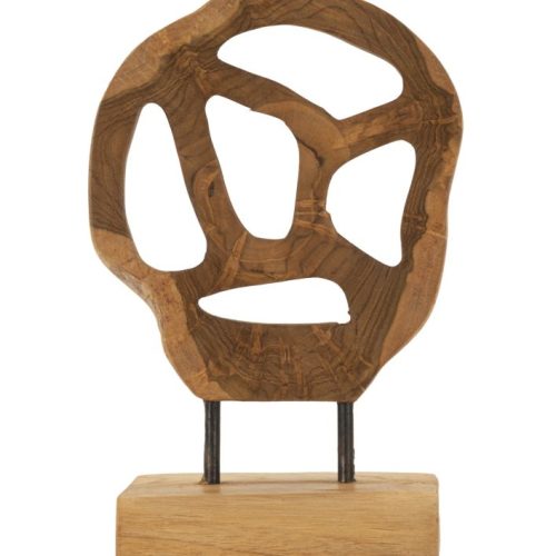 SCULTURA LUBANG IN TEAK RICICLATO CM 18X10X27 (PEZZI UNICI - NON RIP. IN SERIE)