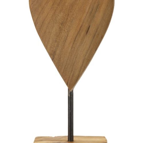 SCULTURA CUORE IN TEAK RIC. CM 10X10X25 MIN 2 (PEZZI UNICI - NON RIP. IN SERIE)