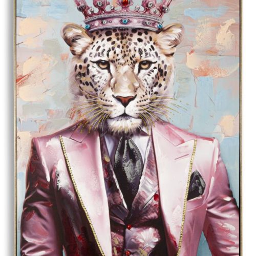 DIPINTO SU TELA KING -B- C/CORNICE CM 82X4,5X122