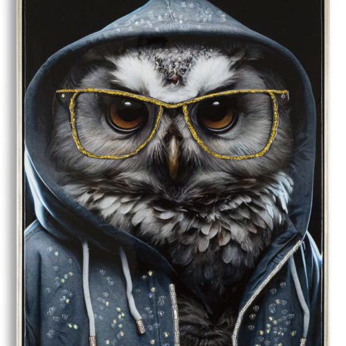 DIPINTO SU TELA LACCATO EDVY C/CORNICE CM 53X3X73