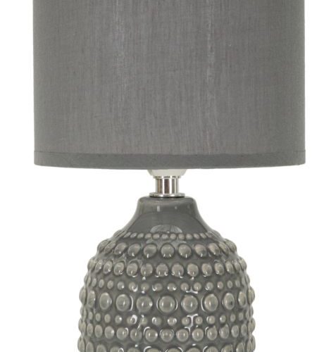 LAMPADA DA COMODINO POINTS GRIGIA CM Ø 15X30,5 MIN 2