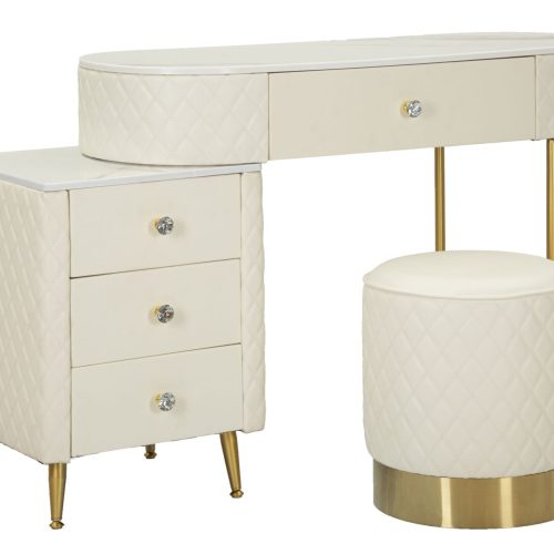 TOELETTA SHARON PANNA C/PUFF CM 120X40X75 (MISURA PUFF Ø36X39)