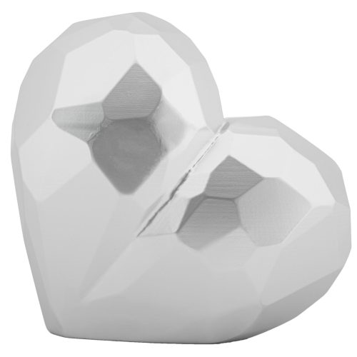 VASO HEART SILVER CM 19X9X18 MIN 2