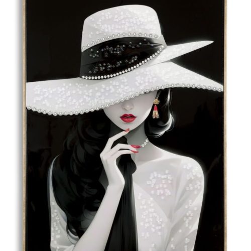 DIPINTO SU TELA LACCATO MARTY C/CORNICE -A- CM 62X4X92